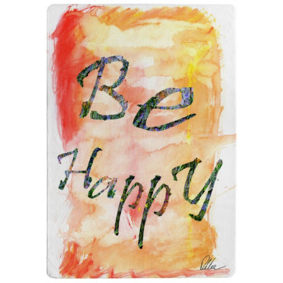 Benjamin Tate Design Be Happy Special Soft Home Rug from B&Q