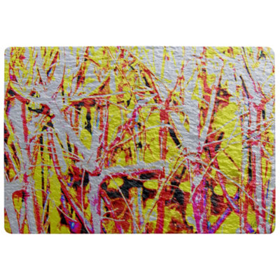 Benjamin Tate Design River Thames And Red Branches Special Soft Home Rug from B&Q