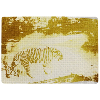 Benjamin Tate Design Golden Tiger Search Special Soft Home Rug from B&Q