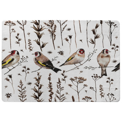 Benjamin Tate Design Goldfinches And Autumn Dry Plants Special Soft Home Rug from B&Q