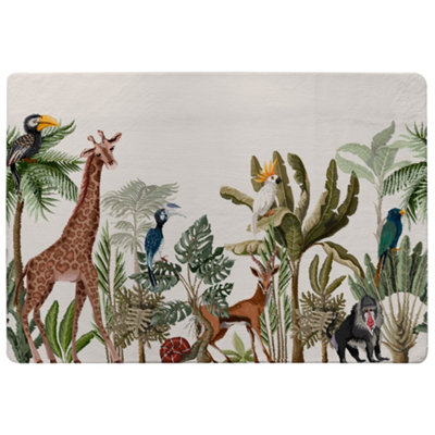 Benjamin Tate Design Tropical Animals Special Soft Home Rug from B&Q