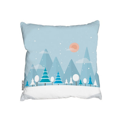 Andrew Lee Christmas Snow Nature Background (Cushion) / 45Cm X 45Cm from B&Q