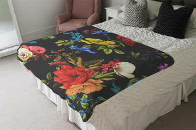 B&Q -  Bright Vibrant Flowers (Blanket) / Default Title