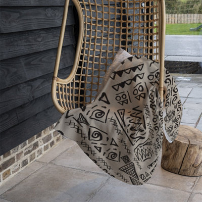Andrew Lee Striped Egyptian Theme With Ethnic And Tribal Motifs (Blanket) / Default Title from B&Q