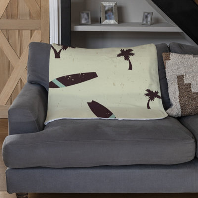 Andrew Lee Surf Board & Palm Silhouettes (Blanket) / Default Title from B&Q