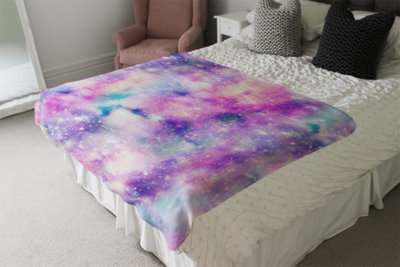 Andrew Lee Starry Galaxy Print In Unicorn Colours (Blanket) / Default Title from B&Q