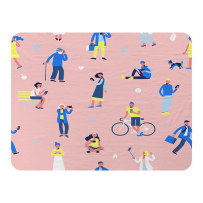 Andrew Lee Different People With Mobile Phones And Gadgets (Blanket) / Default Title from B&Q