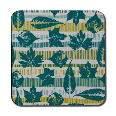 Andrew Lee Autumn Seamless Pattern With Leaves On Geometric Background (Coaster) / Default Title from B&Q
