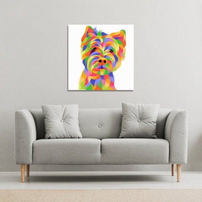 Andrew Lee Amazing Illustration Dog (Canvas Print) / 101 X 101 X 4Cm from B&Q