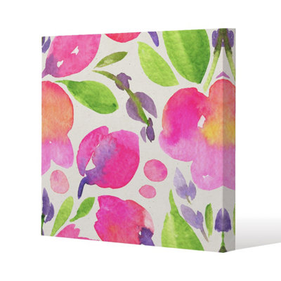 Andrew Lee Botanical Background (Canvas Print) / 101 X 101 X 4Cm from B&Q