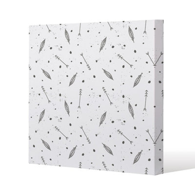 Andrew Lee Feathers And Arrows In Boho Style (Canvas Print) / 101 X 101 X 4Cm from B&Q