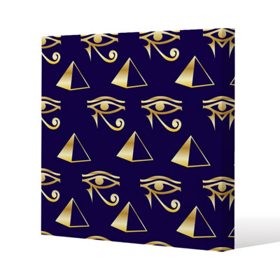 Andrew Lee Gold Pyramid & Eye Of Horus (Canvas Print) / 101 X 101 X 4Cm from B&Q