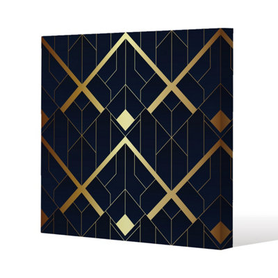 Andrew Lee Luxury Gold Art Deco (Canvas Print) / 101 X 101 X 4Cm from B&Q