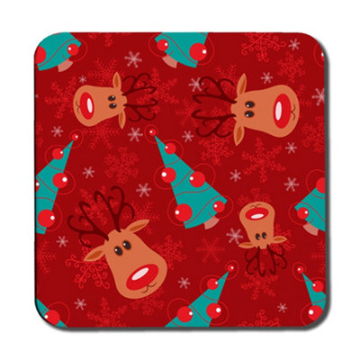 Andrew Lee Reindeer And Tree Pattern (Coaster) / Default Title from B&Q