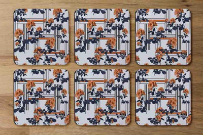 Andrew Lee Geometric Lines & Flowers (Coaster) / Default Title from B&Q