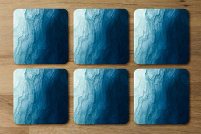 Andrew Lee Abstract Blue Liquid Fluid (Coaster) / Default Title from B&Q