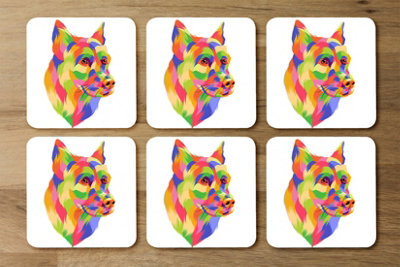 Andrew Lee Amazing Illustration Dog Pop Art (Coaster) / Default Title from B&Q