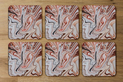 Andrew Lee Pink Rippled Marble (Coaster) / Default Title from B&Q