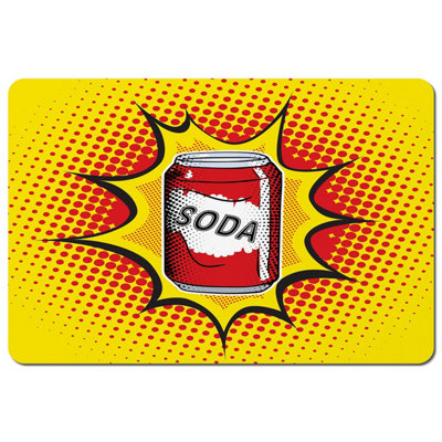 Andrew Lee Drink Soda Fast Food Vector Illustration In Pop Art Retro Style (Placemat) / Default Title from B&Q