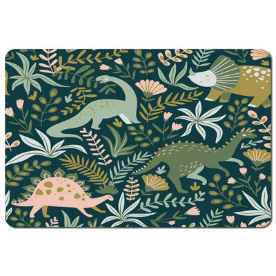 Andrew Lee Hand Drawn Dinosaurs And Tropical Leaves And Flowers. (Placemat) / Default Title from B&Q