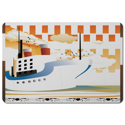 Andrew Lee Art Deco Ship (Placemat) / Default Title from B&Q