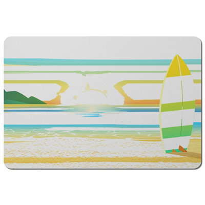 Andrew Lee Surf Board On Beach (Placemat) / Default Title from B&Q