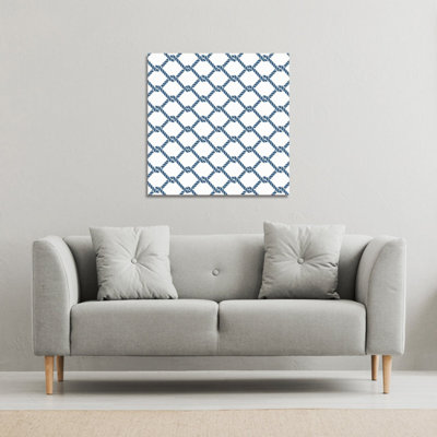 Andrew Lee Navy Chainlink Rope (Canvas Print) / 101 X 101 X 4Cm from B&Q