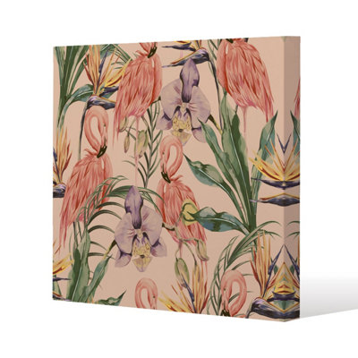 Andrew Lee Tropical Flamingo (Canvas Print) / 101 X 101 X 4Cm from B&Q