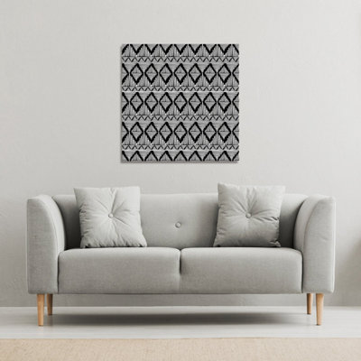 Andrew Lee Geometric Line Pattern (Canvas Print) / 101 X 101 X 4Cm from B&Q