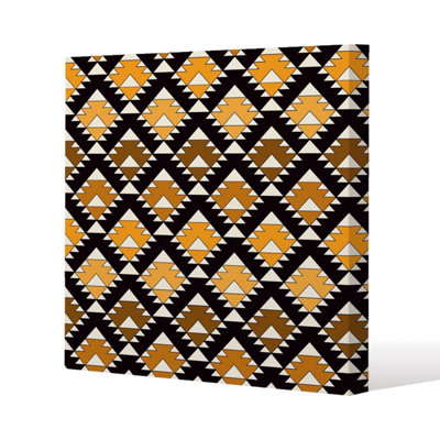 Andrew Lee Repeated Triangles Geometric Background (Canvas Print) / 101 X 101 X 4Cm from B&Q