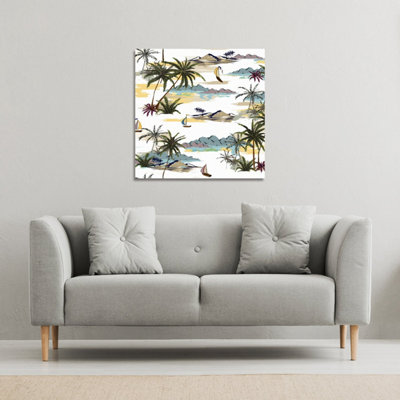 Andrew Lee Palm Trees (Canvas Print) / 101 X 101 X 4Cm