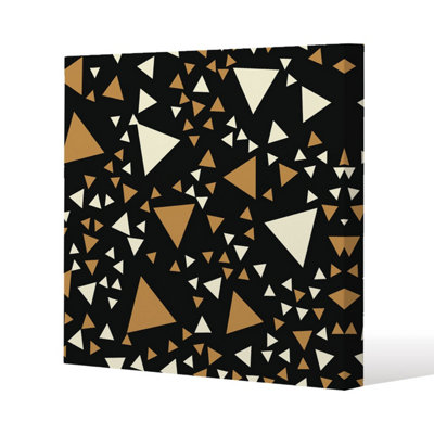 Andrew Lee Triangles On Black (Canvas Print) / 101 X 101 X 4Cm from B&Q