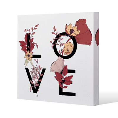 Andrew Lee Love Typography (Canvas Print) / 101 X 101 X 4Cm from B&Q