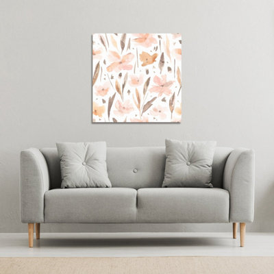 Andrew Lee Pink Watercolour (Canvas Print) / 101 X 101 X 4Cm from B&Q