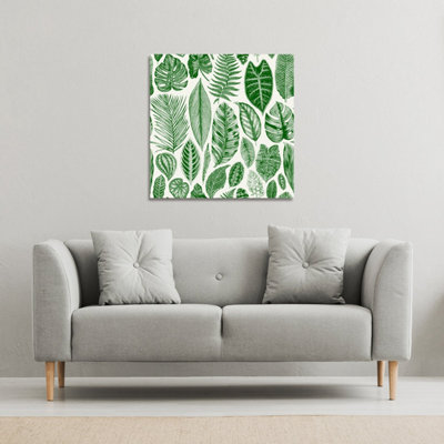 Andrew Lee Leaves Mixed (Canvas Print) / 101 X 101 X 4Cm from B&Q