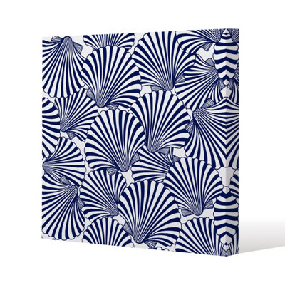 Andrew Lee Striped Sea Shells (Canvas Print) / 101 X 101 X 4Cm from B&Q