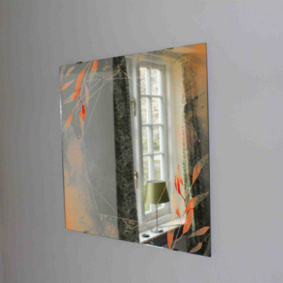 B&Q -  Watercolour Autumn Geometric Designs (Mirror Art Print) / 31Cm X 31Cm
