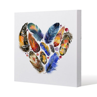 Andrew Lee Boho Tribal Heart (Canvas Print) / 101 X 101 X 4Cm from B&Q