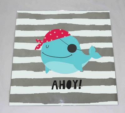 B&Q -  Super Cute Whale (Mirror Art Print) / 31Cm X 31Cm