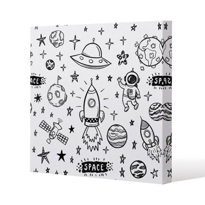 Andrew Lee Doodle Space (Canvas Print) / 101 X 101 X 4Cm from B&Q