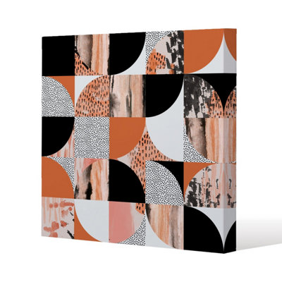 Andrew Lee Geometric Circles In Autumn Colours (Canvas Print) / 101 X 101 X 4Cm from B&Q
