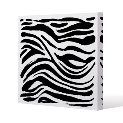 Andrew Lee Zebra Stripes Print (Canvas Print) / 101 X 101 X 4Cm from B&Q