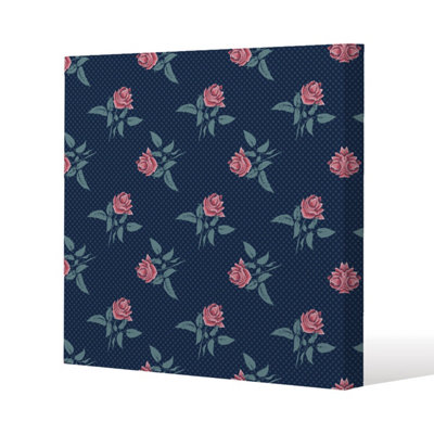 Andrew Lee Roses & Spots Print (Canvas Print) / 101 X 101 X 4Cm from B&Q