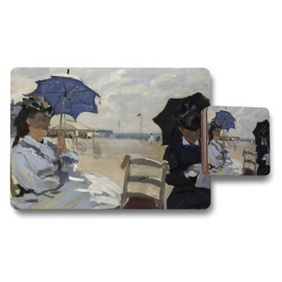 Benjamin Tate Design Beach Scene Impressionist Placemats And Coaster Set from B&Q