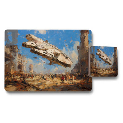 Benjamin Tate Design Star Wars Millennium Falcon Placemats And Coasters Set