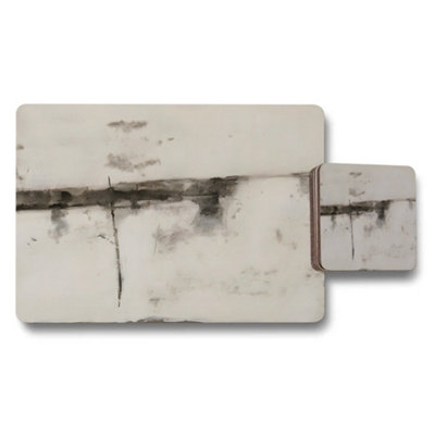 B&Q -  Abstract Grayscale Placemats And Coasters Set With Modern Art