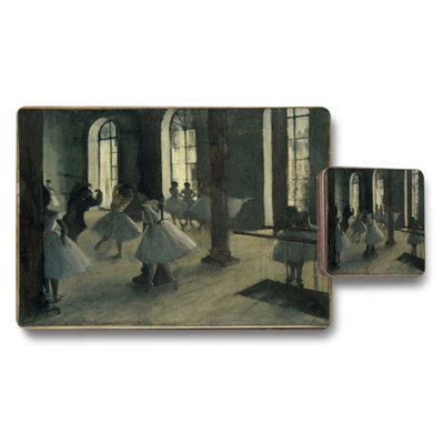 Benjamin Tate Design Ballet Dancers Placemats And Coaster Set Studio Scene Artwork Decor from B&Q