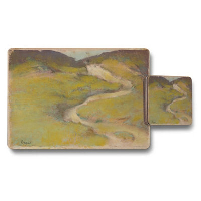 Benjamin Tate Design Impressionist Landscape Art Placemat And Coaster Set from B&Q