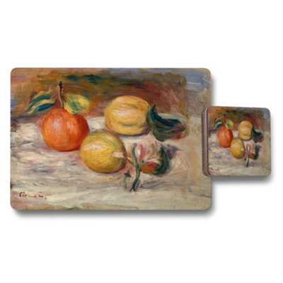 B&Q -  Artistic Fruit Still Life Placemats And Coaster Set