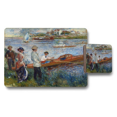 B&Q -  Impressionist Harbor Scene Placemats And Coaster Set